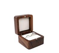 KJBDQQH Caja para Anillos de Boda Joyero de Madera con Soporte Interior Suave for Recoger Joyas, Organizador de Joyas con Ranura Individual/Doble, Estilo Vintage(8YY804336-2)