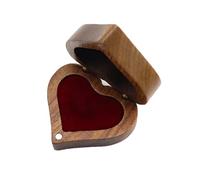 KJBDQQH Caja para Anillos de Boda Joyero de Madera con Soporte Interior Suave for Recoger Joyas, Organizador de Joyas con Ranura Individual/Doble, Estilo Vintage(11JJ108899-WR)