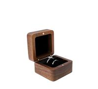 KJBDQQH Caja para Anillos de Boda Joyero de Madera con Soporte Interior Suave for Recoger Joyas, Organizador de Joyas con Ranura Individual/Doble, Estilo Vintage(8YY804336-4)