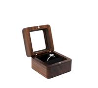 KJBDQQH Caja para Anillos de Boda Joyero de Madera con Soporte Interior Suave for Recoger Joyas, Organizador de Joyas con Ranura Individual/Doble, Estilo Vintage(8YY804337-1)