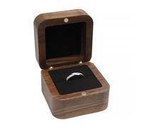 KJBDQQH Caja para Anillos de Boda Joyero de Madera con Soporte Interior Suave for Recoger Joyas, Organizador de Joyas con Ranura Individual/Doble, Estilo Vintage(11JJ108900-1)