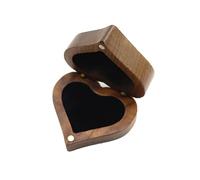 KJBDQQH Caja para Anillos de Boda Joyero de Madera con Soporte Interior Suave for Recoger Joyas, Organizador de Joyas con Ranura Individual/Doble, Estilo Vintage(11JJ108899-BK)