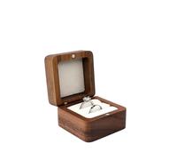 KJBDQQH Caja para Anillos de Boda Joyero de Madera con Soporte Interior Suave for Recoger Joyas, Organizador de Joyas con Ranura Individual/Doble, Estilo Vintage(8YY804336-5)
