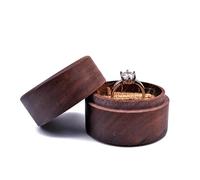 KJBDQQH Caja para Anillos de Boda Joyero de Madera con Soporte Interior Suave for Recoger Joyas, Organizador de Joyas con Ranura Individual/Doble, Estilo Vintage(7HH1108989-E)