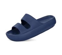 KJBDQQH Cloud Summer Slippers Sandalias ortopédicas deslizantes for mujer, suaves y sin cordones, ligeras, con soporte for el arco del pie para interiores y exteriores(Deep blue,36)