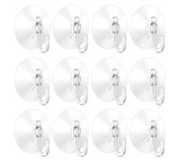 KJBDQQH Coat Hooks 10 ganchos con ventosa, soporte de resistente plástico for ventanas cristal, hogar, cocina, baño, colgador pared para Dormitorio(Diameter 6cm,20pcs)