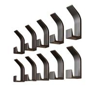 KJBDQQH Coat Hooks 10 ganchos dobles sin taladrar, blancos y negros, for toallas, ropa, batas, dormitorio, sala de estar cocina para Dormitorio(Grey)