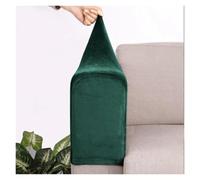 KJBDQQH Cubre Brazos Sofa 2pcs Silver Fox Velvet Elastic Sofa Armrest Gloves Thickened Non-Slip Home Fabric Protection Cover Simple Covers For para Reposabrazos de Sofá(Green)