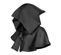 KJBDQQH disfraz de bruja Black Robe Costume Halloween Cloak Wizard Tunic Hooded(MULTI,M)