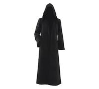 KJBDQQH disfraz de bruja Fantasia Black Brown Cloak Movie Space Battle Costume Adult Men(Black,S)