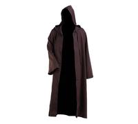 KJBDQQH disfraz de bruja Fantasia Black Brown Cloak Movie Space Battle Costume Adult Men(Brown,XL)