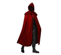 KJBDQQH disfraz de bruja Gothic Style Men's Long Hooded Cloak Costume Spring Autumn Arrival Special Use Clothing(Red,4XL)