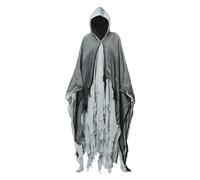 KJBDQQH disfraz de bruja Halloween Cloak Skeleton Clothes Mask Ghost House Chamber Of Secrets Dressing Up(Grey)