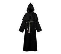 KJBDQQH disfraz de bruja Halloween Men's Medieval Monsters, Robots, Wizards, Priests, Costume(Color 01,S)