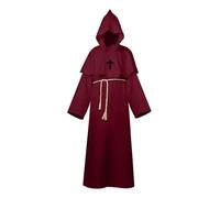 KJBDQQH disfraz de bruja Halloween Men's Medieval Monsters, Robots, Wizards, Priests, Costume(Color 04,S)