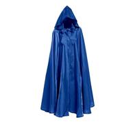 KJBDQQH disfraz de bruja Halloween Party Middle Ages Cloak Gothic Long Cape(Navy)