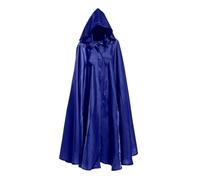 KJBDQQH disfraz de bruja Halloween Party Middle Ages Cloak Gothic Long Cape(Royal Blue)