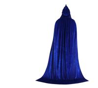KJBDQQH disfraz de bruja Hood Cloa Long Cape Halloween Party Women Men Adult Mage Witchcraft Wicca Robe Conceal(Blue,170cm)