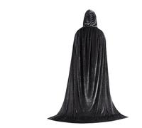 KJBDQQH disfraz de bruja Hood Cloa Long Cape Halloween Party Women Men Adult Mage Witchcraft Wicca Robe Conceal(Grey,150cm)
