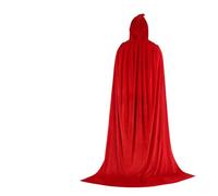 KJBDQQH disfraz de bruja Hood Cloa Long Cape Halloween Party Women Men Adult Mage Witchcraft Wicca Robe Conceal(Red,150cm)