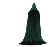 KJBDQQH disfraz de bruja Hood Cloa Long Cape Halloween Party Women Men Adult Mage Witchcraft Wicca Robe Conceal(Green,110)