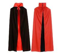 KJBDQQH disfraz de bruja Hood Cloak Cosplay Medieval Long Cape Halloween Party Women Men Adult Mage Witchcraft(Collar Cloak,90cm)