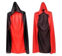 KJBDQQH disfraz de bruja Hood Cloak Cosplay Medieval Long Cape Halloween Party Women Men Adult Mage Witchcraft(Hooded Cloak,140cm)