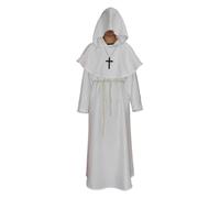 KJBDQQH disfraz de bruja Knight Medieval Hooded Monk Costume Wizard Costumes(Costumes A,M)