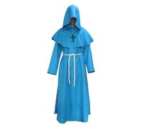KJBDQQH disfraz de bruja Knight Medieval Hooded Monk Costume Wizard Costumes(Costumes E,L)