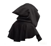 KJBDQQH disfraz de bruja Medieval Monk Church Clergy Costume Men's Hooded Cowl Gown Robe Cape(Black Cape,4XL_MEDIEVAL MONK)