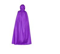 KJBDQQH disfraz de bruja Medieval Wizard Vampire Solid Color Cloak Cosplay Costume Witch Hooded Halloween(Cos63-purple,80cm)