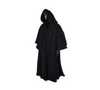KJBDQQH disfraz de bruja Reaper Cloak Witch Halloween Costume for Women Steampunk Medieval Dress(Black,S)