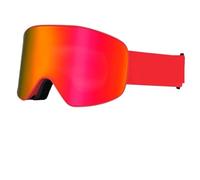 KJBDQQH Gafas Esqui Professional Ski Glasses Men Women Anti-fog Snow Skiing Protection Winter Adult Sport(Red set)