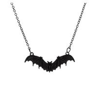 KJBDQQH Gargantilla Punk Bat Pendant Necklace For Men Women Color Goth Punk Halloween Jewelry Accessories Cosplay Wholesale para Uso Diario(Black Color)