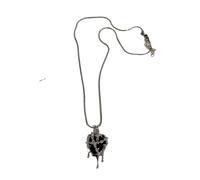 KJBDQQH Gargantilla Punk Black Peach Heart Star Pendant Chain Necklace For Women Men Charm Trendy Jewelry Anniversary Accessories para Uso Diario(Color 06)