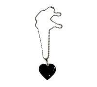 KJBDQQH Gargantilla Punk Black Peach Heart Star Pendant Chain Necklace For Women Men Charm Trendy Jewelry Anniversary Accessories para Uso Diario(Color 05)