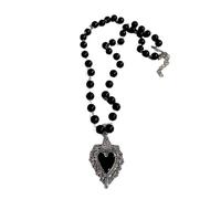 KJBDQQH Gargantilla Punk Black Peach Heart Star Pendant Chain Necklace For Women Men Charm Trendy Jewelry Anniversary Accessories para Uso Diario(Color 04)