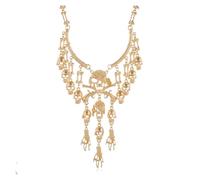 KJBDQQH Gargantilla Punk Classic Vintage Pirate Skeleton Skull Choker Necklace Pendant For Women Men Retro Rhinestone Biker Gothic Punk Party Jewelry para Uso Diario(Antique Copper Plated)