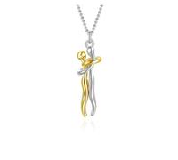KJBDQQH Gargantilla Punk Hugging Necklace Jewelry Choker Hug Pendant Chain Men Necklaces For Lover Women Couple Men Lady Female Male para Uso Diario(Silver Gold)