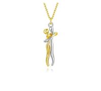 KJBDQQH Gargantilla Punk Hugging Necklace Jewelry Choker Hug Pendant Chain Men Necklaces For Lover Women Couple Men Lady Female Male para Uso Diario(Gold Silver)