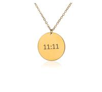 KJBDQQH Gargantilla Punk Necklace Angel Number Charms Pendant Bar Necklaces For Women Men Heart Choker Stainless Steel Jewelry Couple para Uso Diario(N04157G)