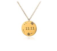 KJBDQQH Gargantilla Punk Necklace Angel Number Charms Pendant Bar Necklaces For Women Men Heart Choker Stainless Steel Jewelry Couple para Uso Diario(N04154G)