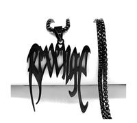 KJBDQQH Gargantilla Punk Punk Broken Stainless Steel Spiked Choker Necklace Women Men Silver Color Pendants Necklaces Jewelry para Uso Diario(60cm Box BK)