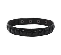 KJBDQQH Gargantilla Punk Punk Rock Black Leather Choker Square Rivet Stud Collar Necklace For Women Men Girls Gothic Jewelry Cosplay para Uso Diario(Black1)