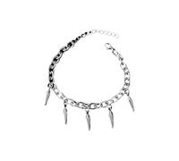 KJBDQQH Gargantilla Punk Rivet Necklace For Man Woman Titanium Steel Cone Pendant Sweater Chain Choker Jewelry Punk Male Cool Accessories para Uso Diario(A Bracelet)