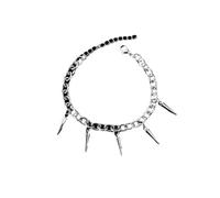 KJBDQQH Gargantilla Punk Rivet Necklace For Man Woman Titanium Steel Cone Pendant Sweater Chain Choker Jewelry Punk Male Cool Accessories para Uso Diario(B Bracelet)