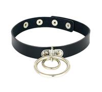 KJBDQQH Gargantilla Punk Spike Choker Necklaces Punk Faux Leather Collar For Women Men Cool Big Rivets Studded Chocker Necklace Goth Style Accessori para Uso Diario(Red)