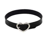 KJBDQQH Gargantilla Punk Spike Choker Necklaces Punk Faux Leather Collar For Women Men Cool Big Rivets Studded Chocker Necklace Goth Style Accessori para Uso Diario(Blue Zinc)