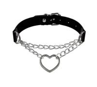 KJBDQQH Gargantilla Punk Spike Choker Necklaces Punk Faux Leather Collar For Women Men Cool Big Rivets Studded Chocker Necklace Goth Style Accessori para Uso Diario(Light Yellow Color)