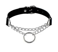 KJBDQQH Gargantilla Punk Spike Choker Necklaces Punk Faux Leather Collar For Women Men Cool Big Rivets Studded Chocker Necklace Goth Style Accessori para Uso Diario(Rose Gold Color)